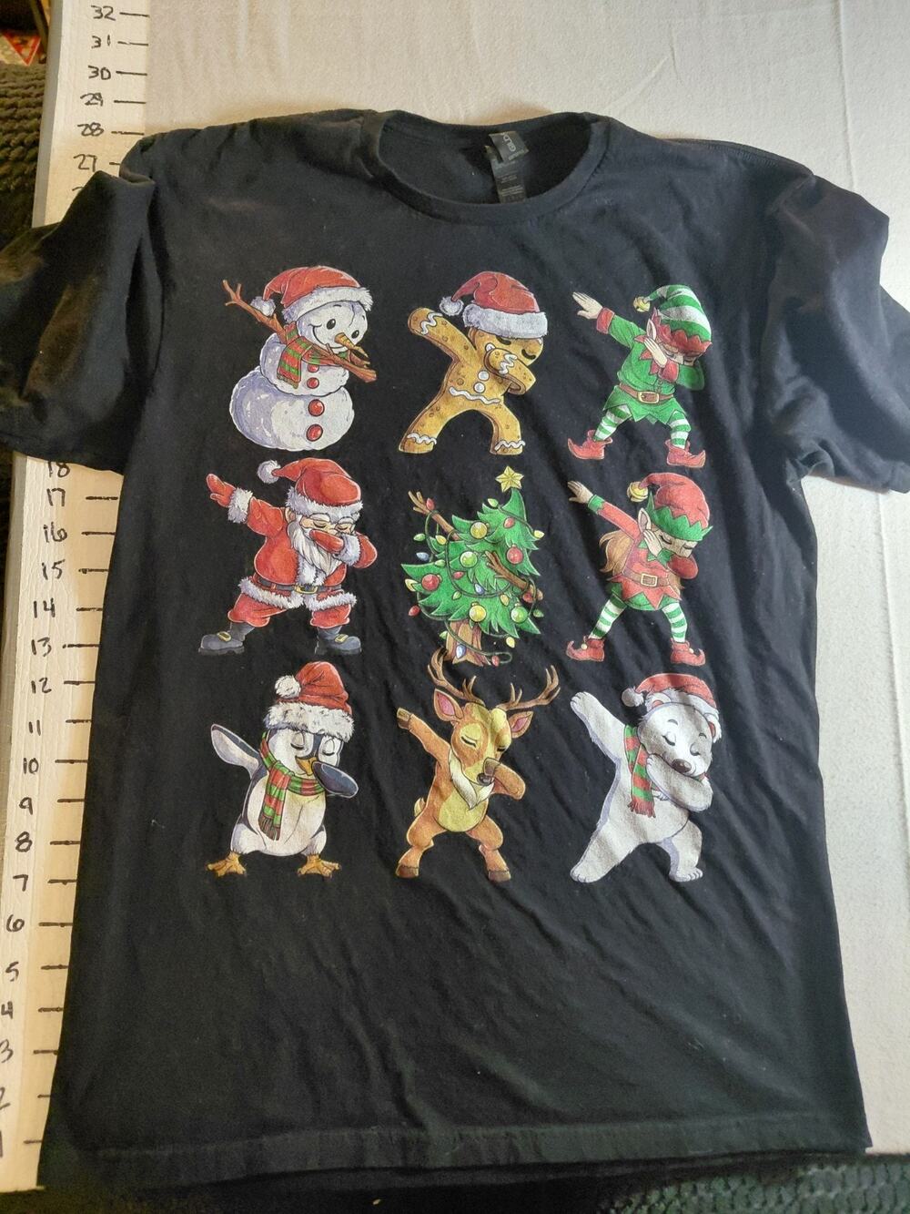Christmas Elf Friends Dab T Shirt Holiday Print Size Large